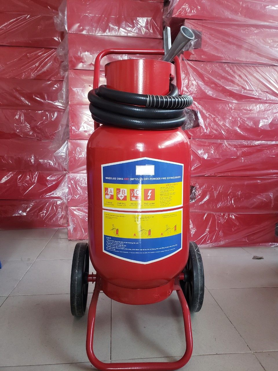 Bình chữa cháy bột ABC 35kg-MFZTL35, có xe đẩy (TQ)