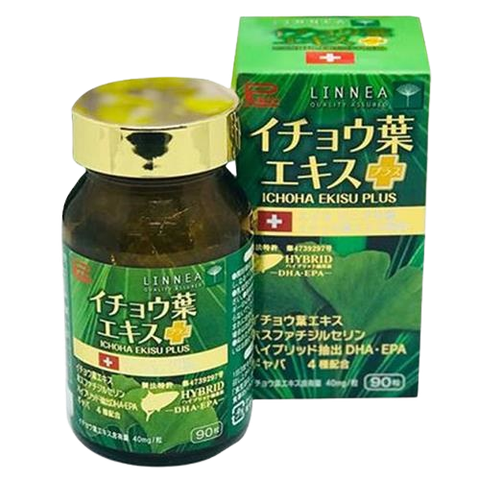  Viên Uống ICHOHA EKISU PLUS Phòng chống tai biến mạch máu não, điều trị cao huyết áp, rối loạn tiền đình, hộp 90 viên 