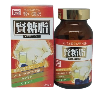  Viên uống KENTOUSHI - Giảm mỡ nội tạng, hỗ trợ điều trị bệnh tiểu đường, giảm mỡ máu - Hộp 180 viên 