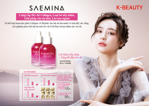  SERUM COLLAGEN DƯỠNG TRẮNG MỜ NÁM SAEMINA COL-PEP SERUM 50ml 