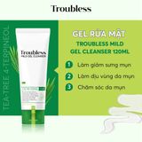  Gel rửa mặt tạo bọt Troubless dịu nhẹ hỗ trợ kiểm soát nhờn mụn, làm sạch sâu 120ml 