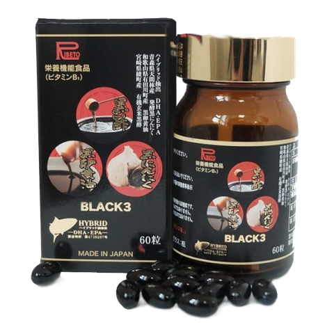  Viên uống tỏi đen Black 3 nâng cao sức đề kháng , tăng cường súc khỏe - Hộp 60 viên 