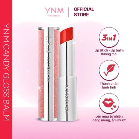  [Chính hãng] Son Dưỡng Môi Có Màu YNM Candy Gloss Balm Căng Mọng, Mềm Môi 3g - YNM OFFICIAL STORE 