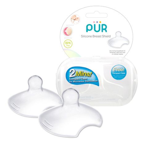  Hộp 2 miếng dán bảo vệ đầu ngực Pur (miếng trợ ti Pur) bằng silicone cực mỏng 