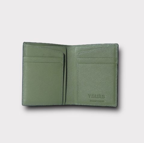  VÍ ĐỨNG BIFOLD SAFFIANO OLIVE 
