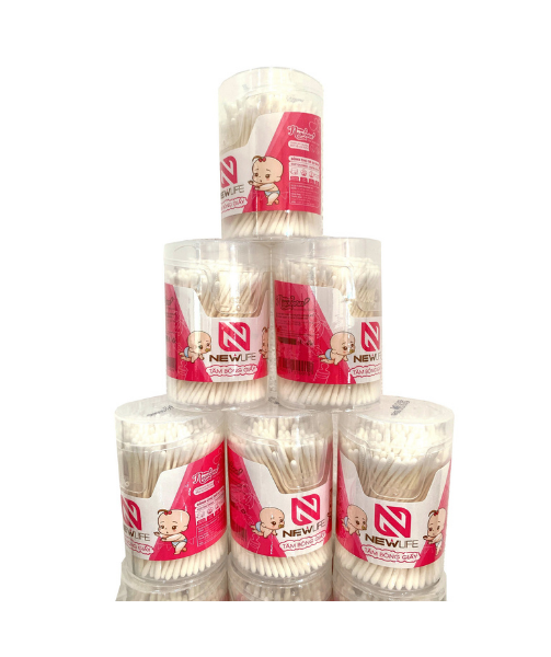 Tăm bông lõi giấy trẻ sơ sinh 200pcs