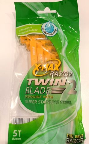 DAO CẠO RÂU LƯỠI KÉP – T006 (Túi 5 cái)