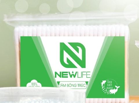 Tăm bông thân trúc muối biển Newlife túi 200pcs
