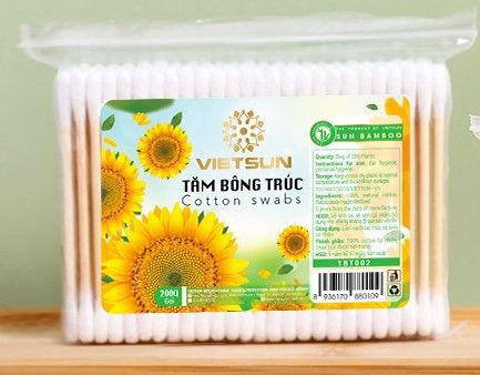 Tăm bông thân trúc Vietsun túi 200pcs