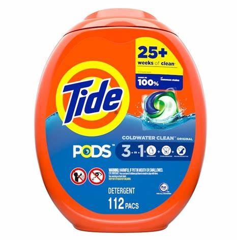 Viên giặt Tide PODS 3 trong 1 - Giải pháp giặt giũ toàn diện - 1 thùng 112 viên nhập bản Mỹ