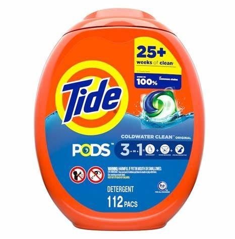 Viên giặt Tide PODS® 3 trong 1 - Giải pháp giặt giũ toàn diện - 1 thùng 112 viên nhập bản Mỹ