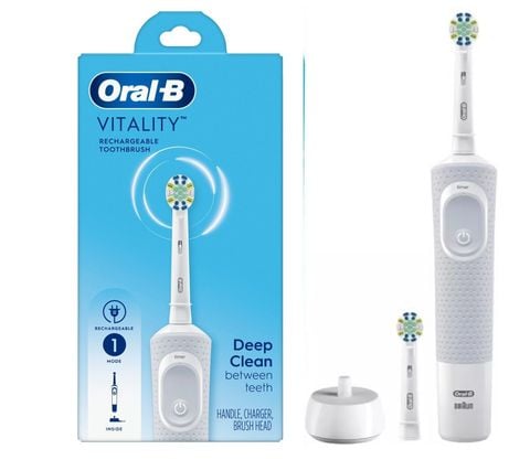 Bàn chài điện Oral-B Vitality Màu trắng, hồng [Mỹ]