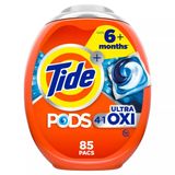 Viên giặt xả xử lý các vết bẩn cứng đầu Tide Pod Ultra Oxi 4 in 1 -Giải pháp giặt giũ chuyên sâu - thùng 85 Viên nhập Mỹ