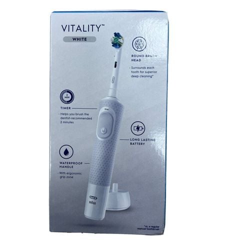 Bàn chài điện Oral-B Vitality Màu trắng, hồng [Mỹ]