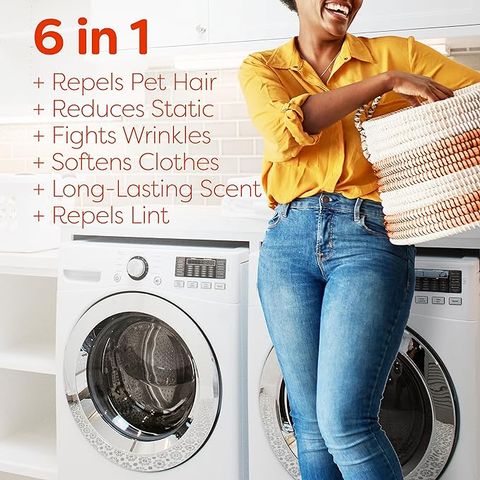 Giấy thơm sấy quần áo làm mềm vải, giảm tĩnh điện Bounce [Mỹ]