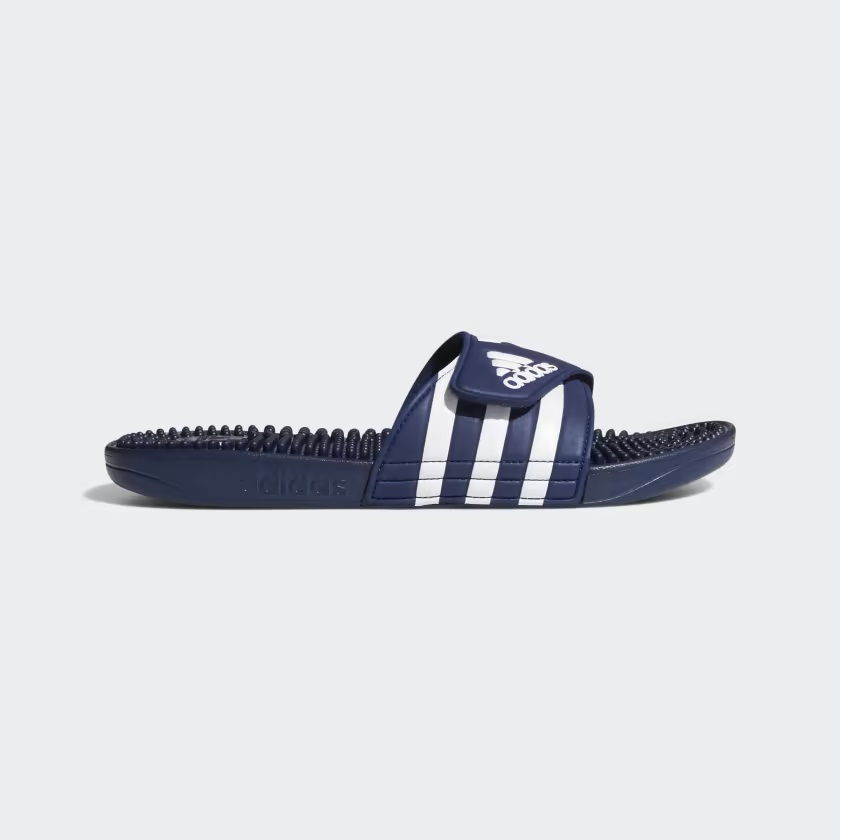 Dép có gai mềm dẻo massage thư giãn xanh trắng, unisex Adidas ADISSAGE SLIDES Auth