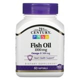 Viên uống dầu cá 1000mg 21st Century Omega-3 Fish Oil 60 viên [Mỹ]