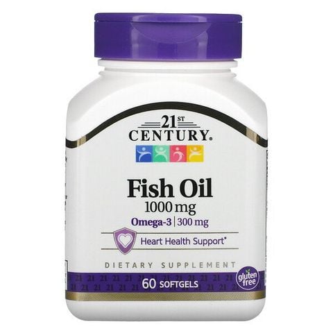 Viên uống dầu cá 1000mg 21st Century Omega-3 Fish Oil 60 viên [Mỹ]