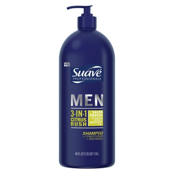 Dầu Gội, Xả và Tắm Suave Men 3in1 Citrus Cho Nam 1.18L (Bản Mỹ)