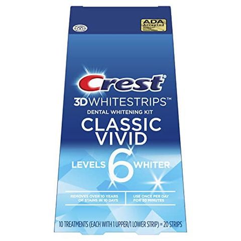 Miếng dán tấy trắng răng loại bỏ vết ố, mảng bám Crest 3D hộp 20 miếng [Mỹ]