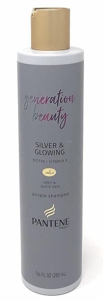[Mỹ] Dầu gội tím cho tóc qua xử lý tẩy lên màu xám khói, bạch kim Pantene Pro-V Generation Beauty Silver & Glowing Purple 285 mL