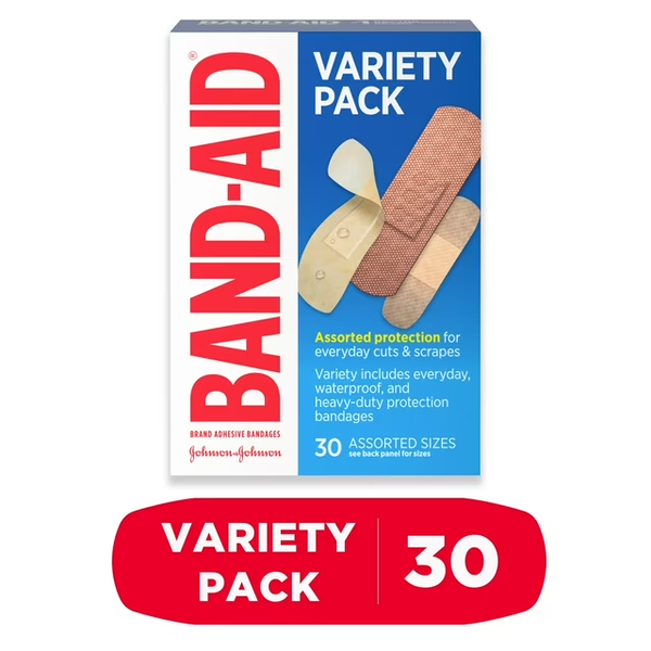 Băng Cá Nhân Band-Aid Chính Hãng Gói 30 Miếng Nhiều Kích Cỡ Tiện Lợi