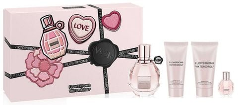 [Mỹ] Set 4 món VIP - Nước hoa nữ VIKTOR & ROLF Ladies Flowerbomb
