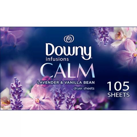 Giấy thơm sấy làm mềm vải hương hoa oải hương Downy Infusions 105 tờ [Mỹ]