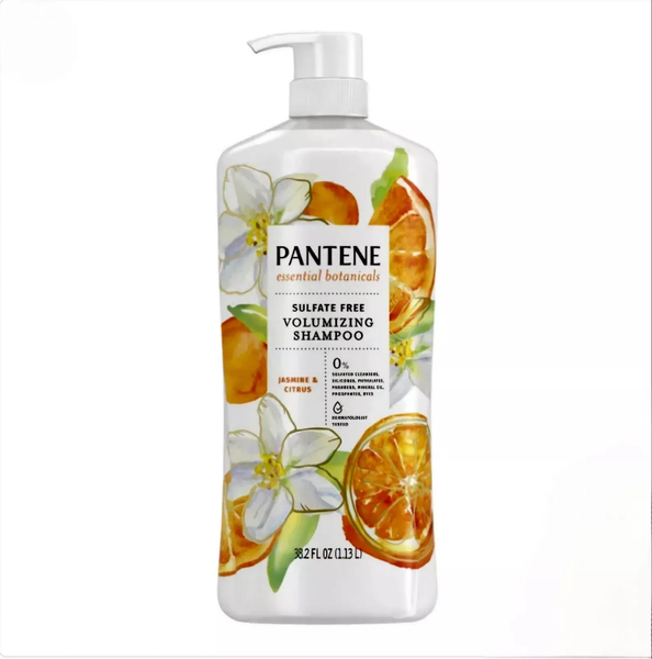 Dầu Gội Pantene Essential Botanicals Hương Hoa Nhài & Cam Chanh 38.2oz Thanh Lọc & Nuôi Dưỡng Tóc Khỏe