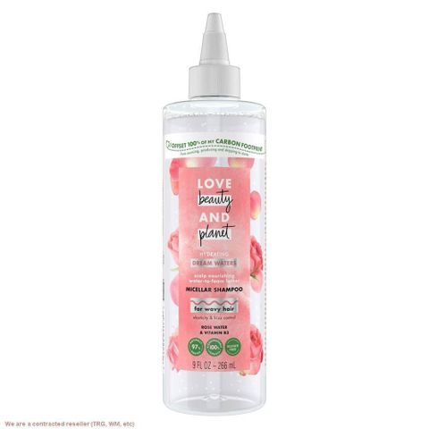 Dầu gội cho tóc xoăn, khô, dợn sóng Love Beauty and Planet Hydrating Dream Waters Micellar 266 mL [Mỹ]