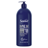 Sữa Tắm Gội Xả Nam Suave Men's Charcoal 3-in-1 – Làm Sạch Sâu, Dưỡng Tóc & Cơ Thể 1.18L