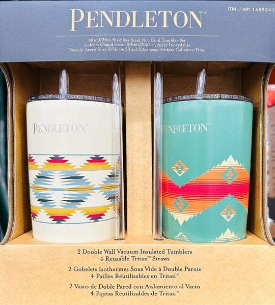 [Mỹ] Ly đựng nước nóng lạnh nắp trượt ống hút PENDLETON 591 mL