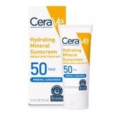 [Mỹ] Kem chống nắng vật lý 100% khoáng chất dưỡng ẩm, không gây mụn CeraVe Hydrating Mineral SPF 50 75mL