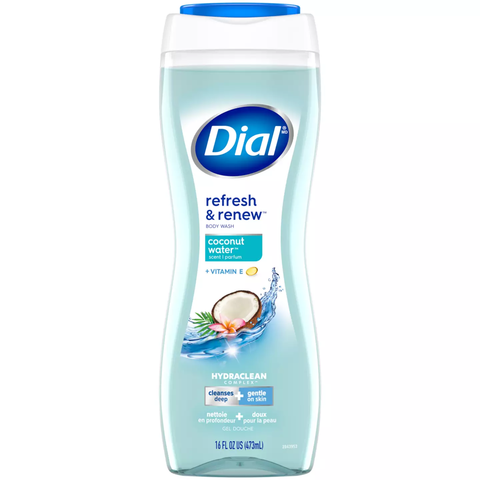 Sữa tắm dưỡng ẩm da hương dừa Dial Body Wash Refresh & Renew Coconut Water Mỹ 473 mL