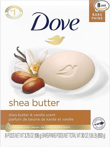 Xà bông cục từ bơ hạt mỡ Dove Beauty Purely Pampering Shea Butter lốc [Mỹ]