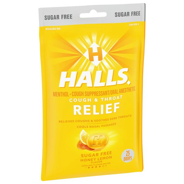 Kẹo ngậm giảm ho và làm dịu đau họng Halls Cough Drops Mỹ