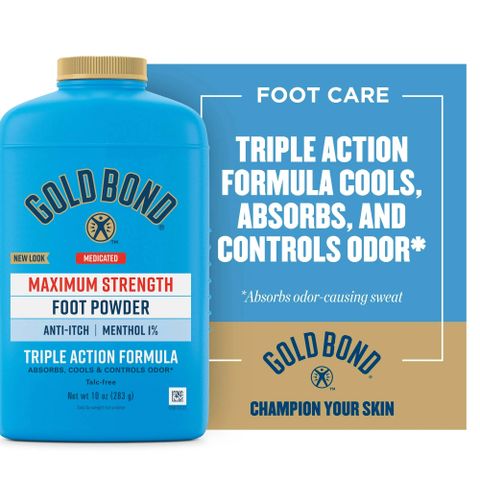 Bột khử mùi hôi chân Gold Bond Foot Powder TALC-FREE - chuẩn Mỹ