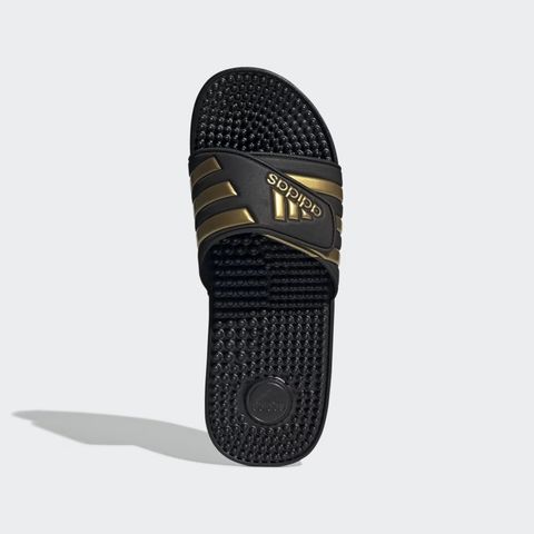 Dép có gai mềm dẻo massage thư giãn đen, vàng đồng unisex Adidas ADISSAGE SLIDES [Auth]