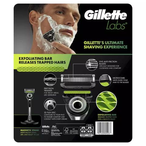Dao cạo râu siêu bền với công nghệ tẩy tế bào chết cho nam giới Gillette Labs 7 đầu thay