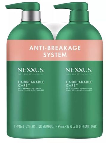 Dầu gội, xả dưỡng tóc chuyên sâu dành cho tóc mỏng dễ gãy rụng Nexxus Unbreakable Care 946mL