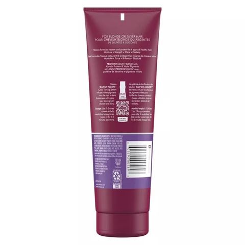 [Mỹ] Dầu gội tím cân bằng màu cho tóc tẩy trắng, bạch kim hoặc bạc Nexxus Blonde Assure Purple 251 mL