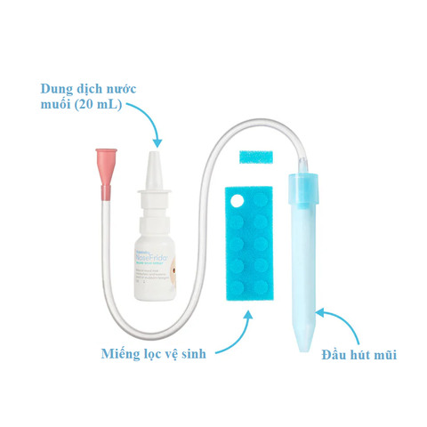 Bộ Dụng Cụ Hút Mũi FridaBaby NoseFrida Snotsucker Saline Kit Mỹ