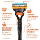 Dao cạo râu nam 5 lớp Gillette Fusion5 hộp 1 cán 1 đầu [Mỹ]