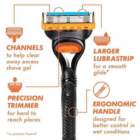 Dao cạo râu nam 5 lớp Gillette Fusion5 hộp 1 cán 1 đầu [Mỹ]