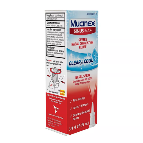 Mucinex Sinus Nasal Spray Decongestant – Giải pháp thông mũi tức thì, giảm nghẹt mũi hiệu quả chỉ trong vài phút