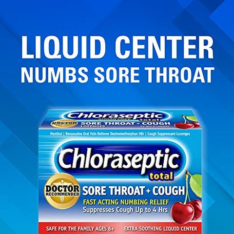 Kẹo ngậm viêm họng Chloraseptic  Sore Throat Mỹ 15 viên / 1 hộp