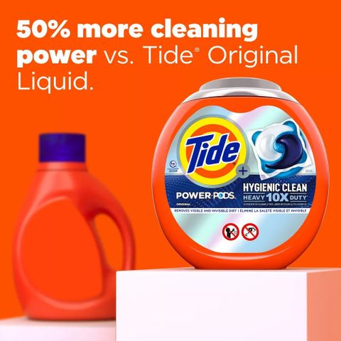 Viên giặt sạch sâu Tide Hygienic Clean Power Pods Original thùng 45 viên nhập Mỹ