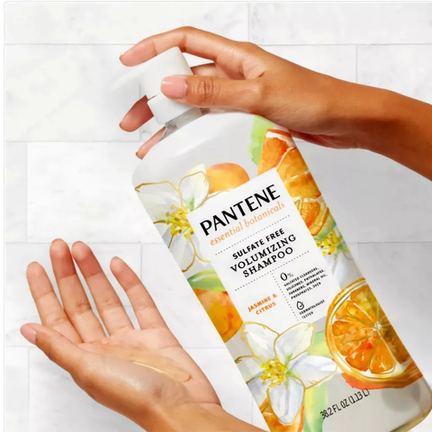 Dầu Gội Pantene Essential Botanicals Hương Hoa Nhài & Cam Chanh 38.2oz – Thanh Lọc & Nuôi Dưỡng Tóc Khỏe