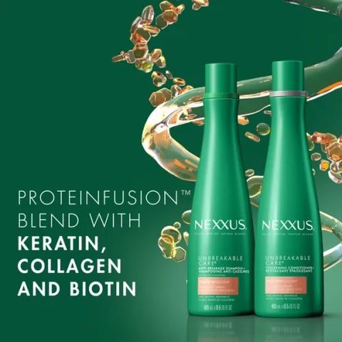 [Mỹ] Dầu gội, xả chống gãy rụng dành cho tóc mỏng và yếu Nexxus Unbreakable Care 488mL
