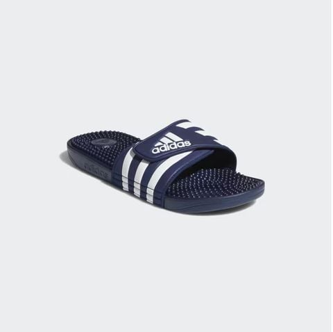 Dép có gai mềm dẻo massage thư giãn xanh trắng, unisex Adidas ADISSAGE SLIDES [Auth]